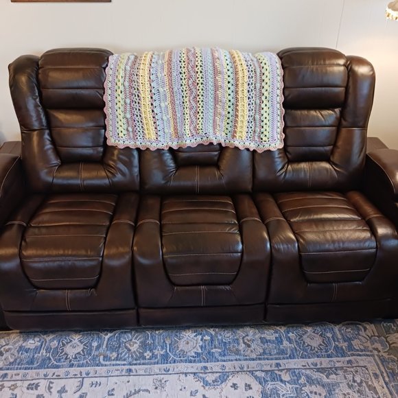 33"x34" Striped Baby Blanket, Sampler Stitch Baby Blanket, Colorful Throw - Picture 2 of 16